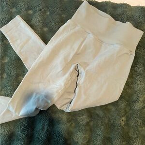 High-Waisted Light Gray Leggings